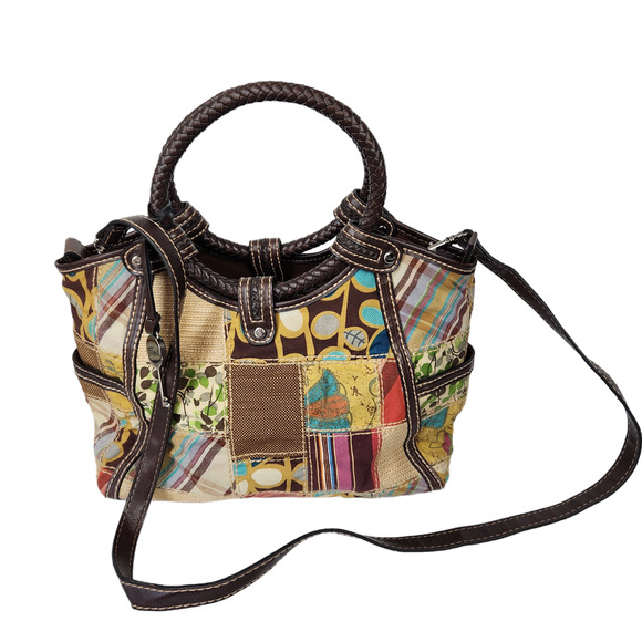 Fossil Handbags - Fossil Handbag Patchwork Fabric Boho Floral Shoulder Strap